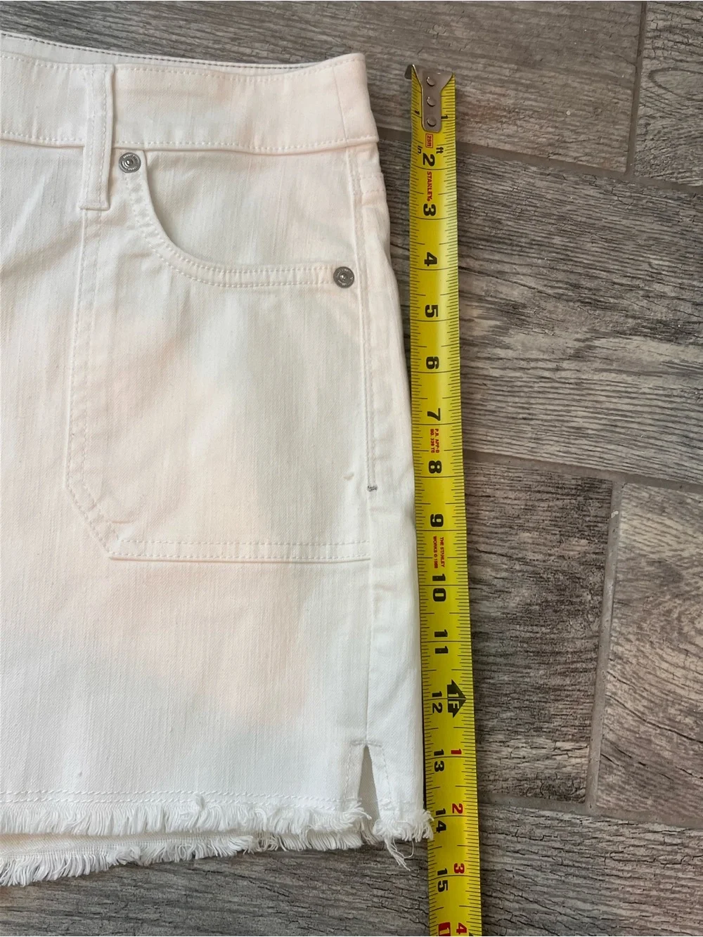 Tommy Bahama White Denim Frayed Hem Shorts
